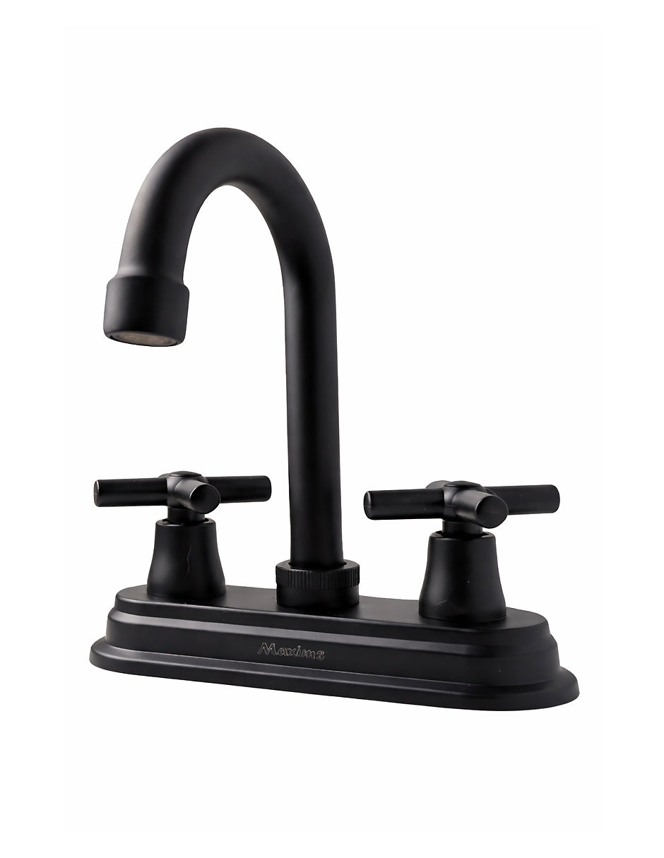 Mezcladora para Lavabo 20 cm Maxims Negro Mate con 2 Manerales