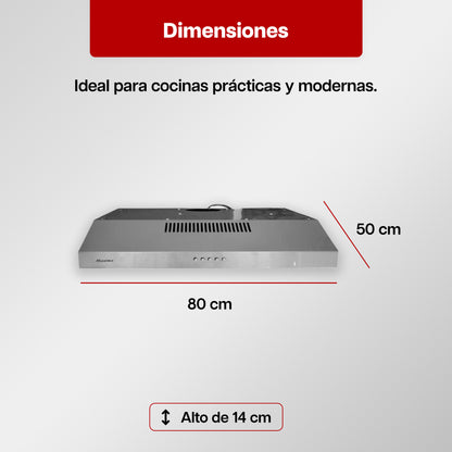 Campana Extractora Maxims 80 cm de Acero Inoxidable