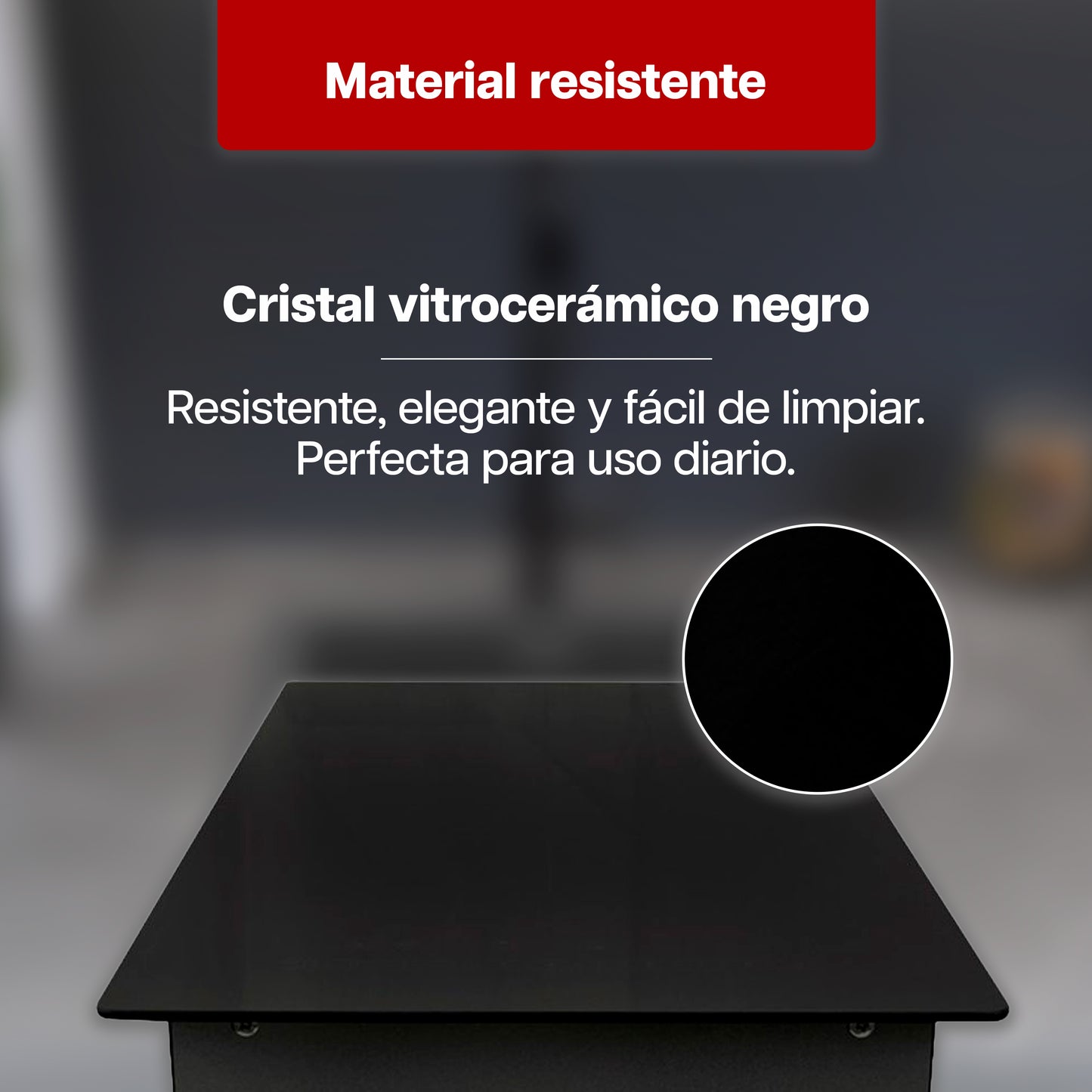 Parrilla Eléctrica 31 x 51 cm de 2 Quemadores Vitrocerámica 120V