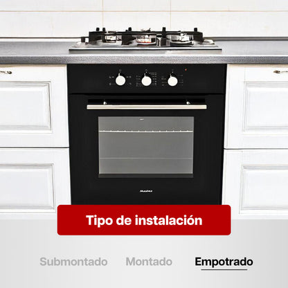 Horno Eléctrico Maxims 60 cm Negro 110V Empotrable Cristal