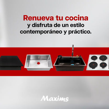 Parrilla a Gas 68 x 51 cm Maxims de 5 Quemadores Acero Inoxidable 120V