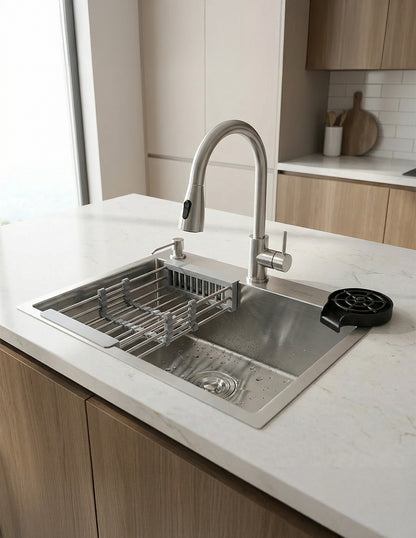 Tarja para Cocina 60 x 46 cm Maxims de Acero Inoxidable Satinado con Accesorios