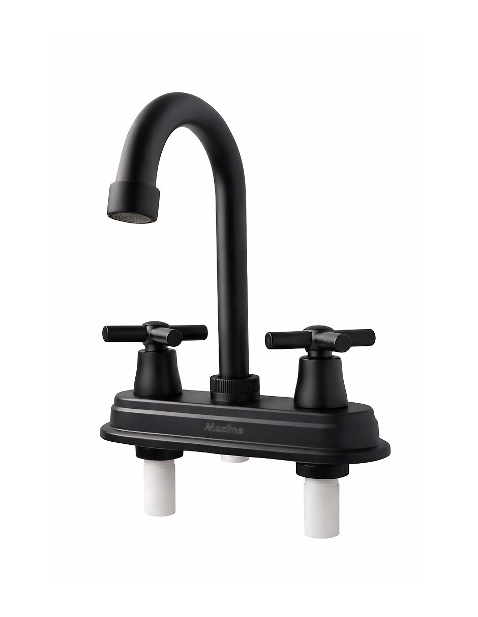 Mezcladora para Lavabo 20 cm Maxims Negro Mate con 2 Manerales