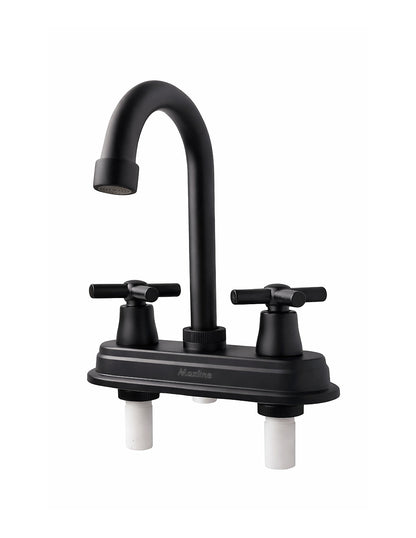 Mezcladora para Lavabo 20 cm Maxims Negro Mate con 2 Manerales