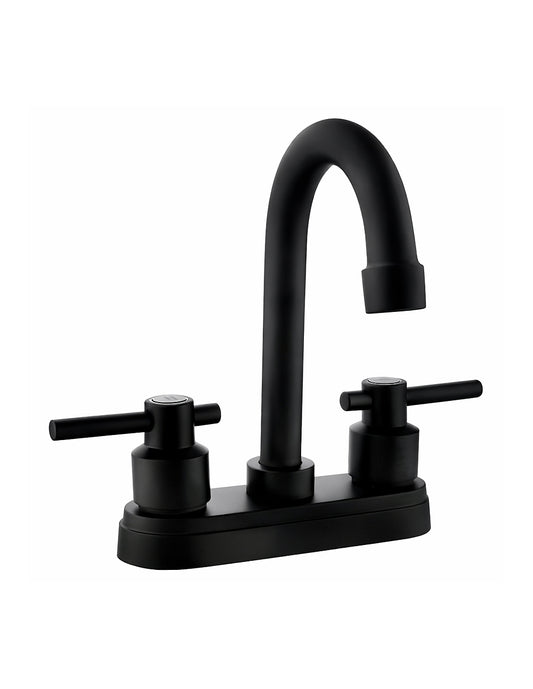 Mezcladora para Lavabo 19 x 13 cm Maxims Negro Mate con 2 Manerales