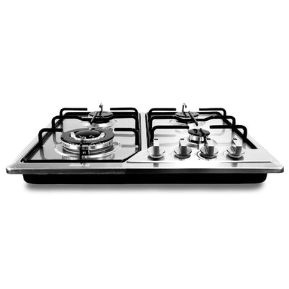 Parrilla a Gas 60 x 51 cm Empotrable Maxims Quemadores de Acero Inoxidable de 4 Quemadores de Alambron