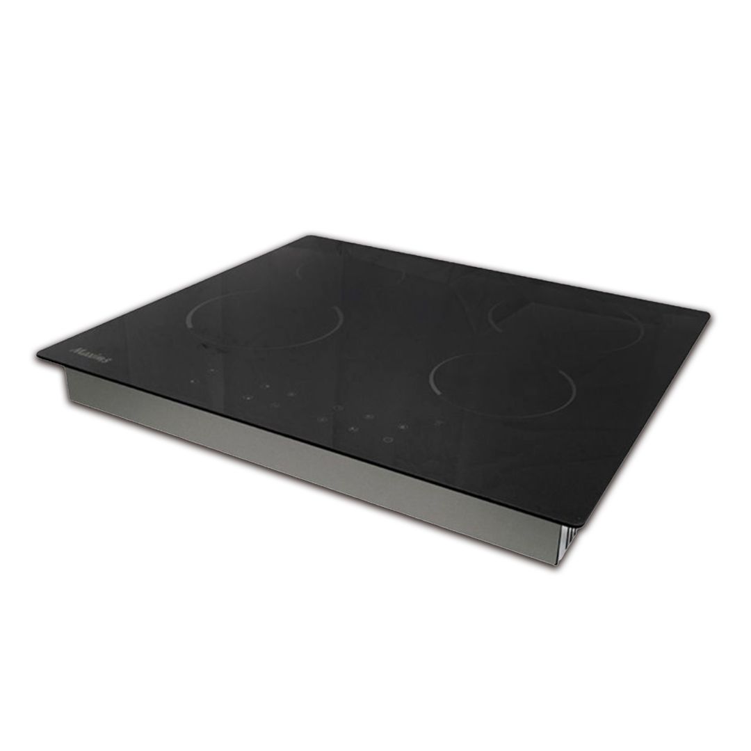 Parrilla Eléctrica 51 x 59 cm Maxims de Cristal Negro 4 Quemadores 120V