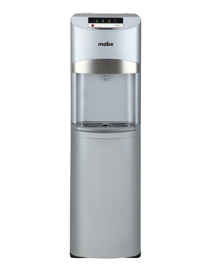 Dispensador de Agua 104 cm Mabe Plateado de Piso con 2 Llaves Fría y Caliente