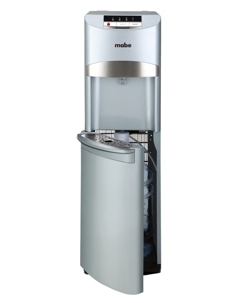 Dispensador de Agua 104 cm Mabe Plateado de Piso con 2 Llaves Fría y Caliente
