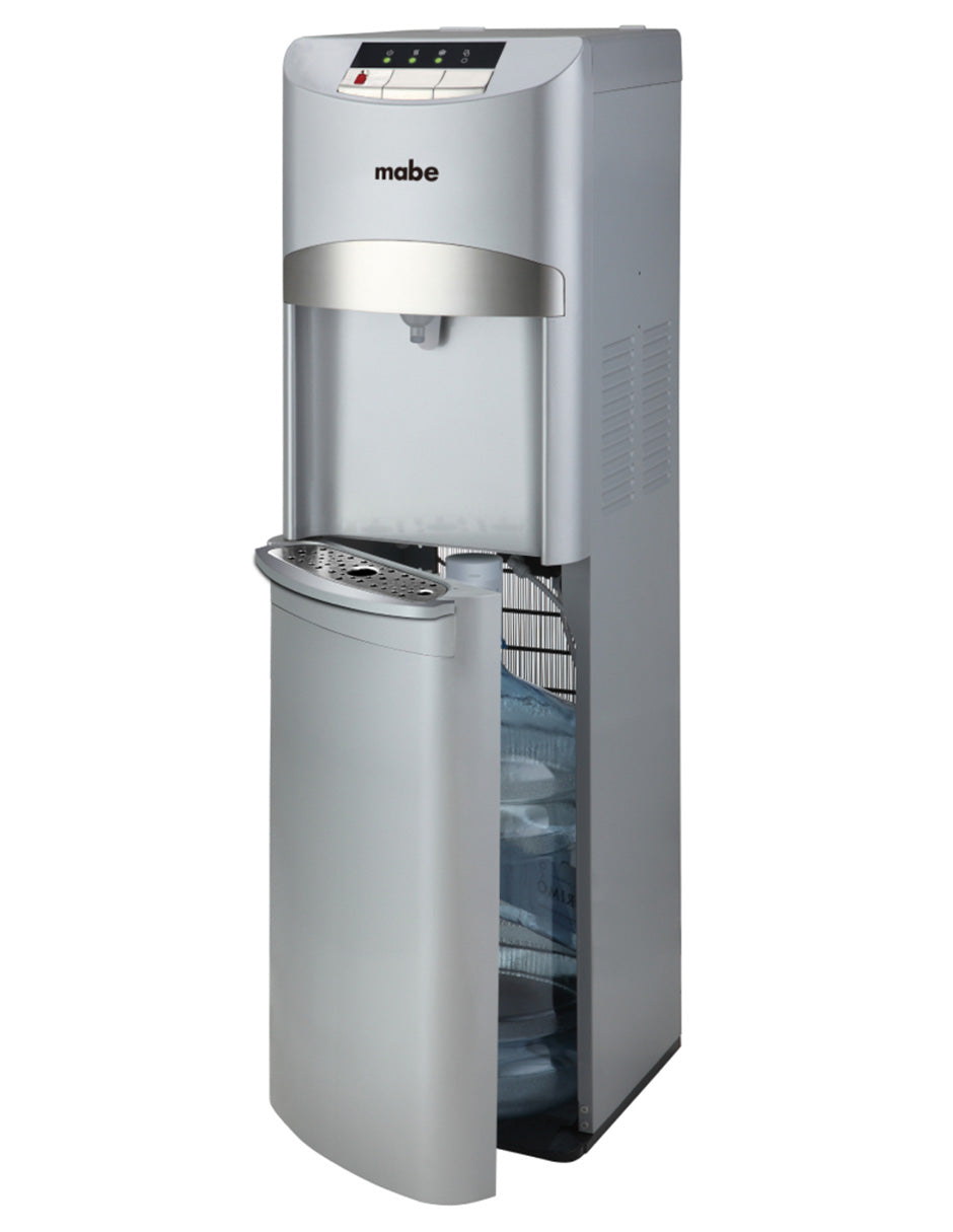 Dispensador de Agua 104 cm Mabe Plateado de Piso con 2 Llaves Fría y Caliente