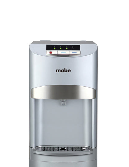 Dispensador de Agua 104 cm Mabe Plateado de Piso con 2 Llaves Fría y Caliente