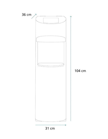 Dispensador de Agua 104 cm Mabe Plateado de Piso con 2 Llaves Fría y Caliente