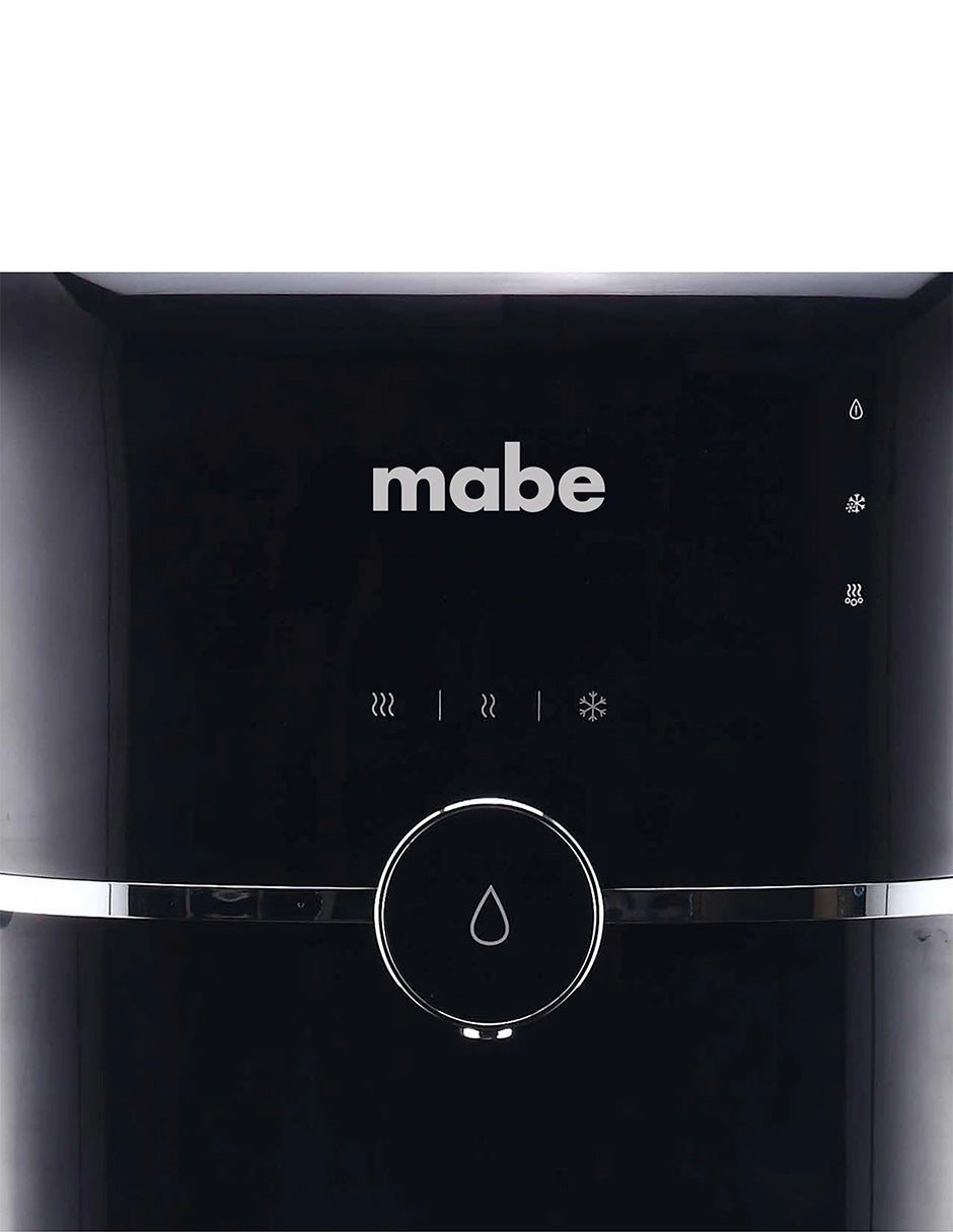 Dispensador de Agua 106 cm Mabe Negro de Piso con 3 Llaves Fría Caliente y Templada