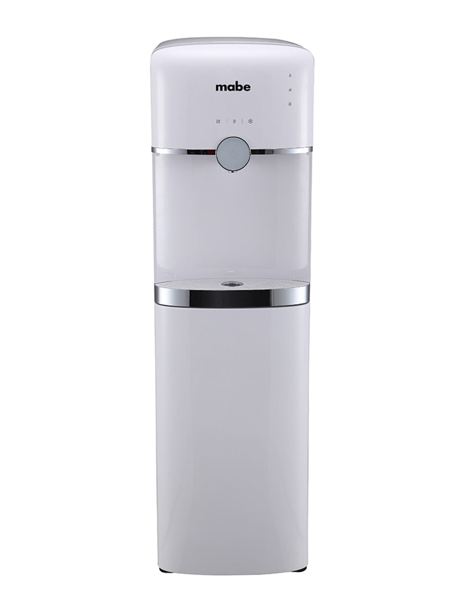 Dispensador de Agua 106 cm Mabe Blanco de Piso con 3 Llaves Fría Caliente y Templada