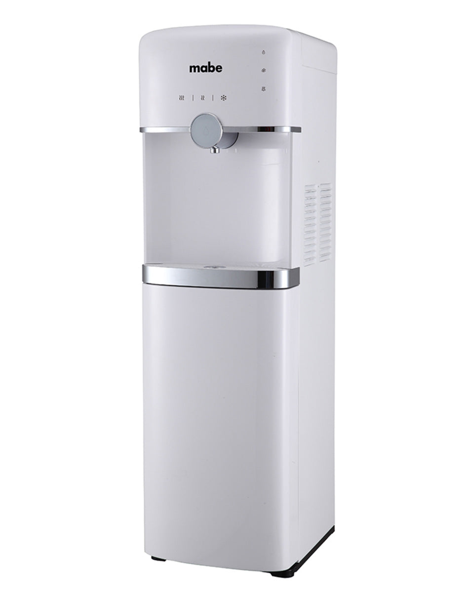 Dispensador de Agua 106 cm Mabe Blanco de Piso con 3 Llaves Fría Caliente y Templada