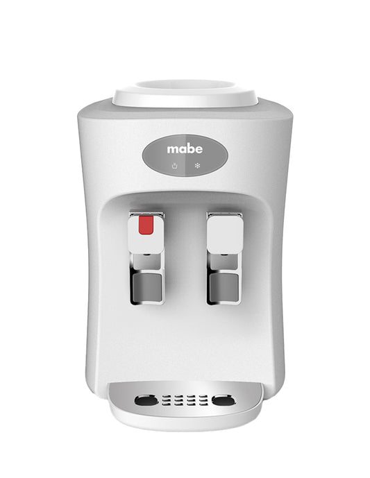 Dispensador de Agua de Mesa 2 Llaves Mabe Blanco para Garrafón con Sistema Frío y Caliente