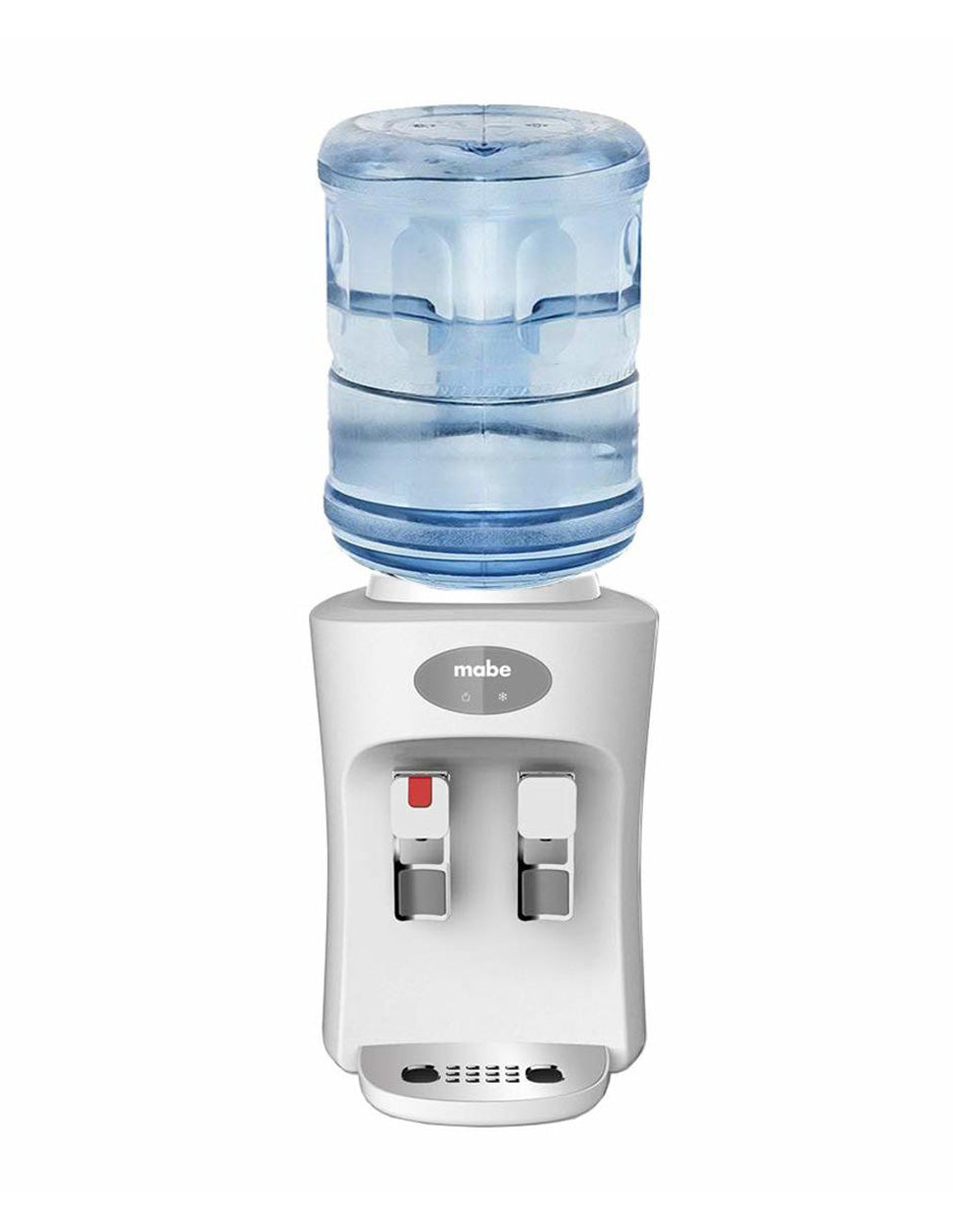 Dispensador de Agua de Mesa 2 Llaves Mabe Blanco para Garrafón con Sistema Frío y Caliente