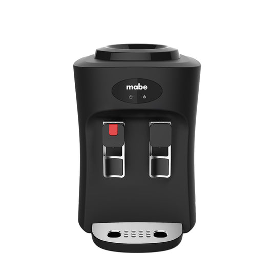 Dispensador de Agua Mabe Negro de Mesa con 2 Llaves Agua Fría y Caliente