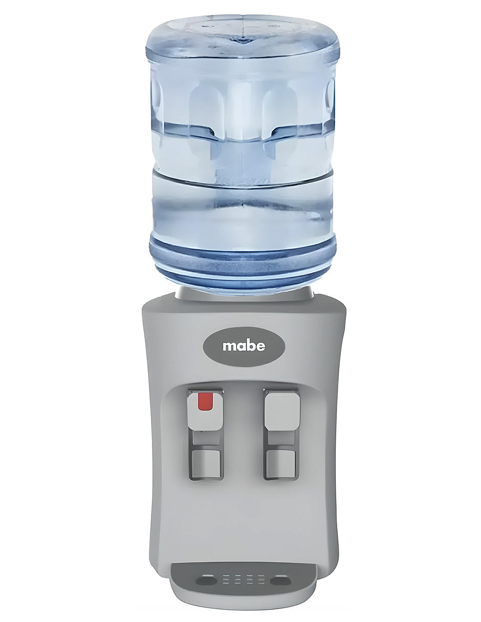 Dispensador de Agua de Mesa 2 Llaves Mabe Silver para Garrafón con Sistema Frío y Caliente