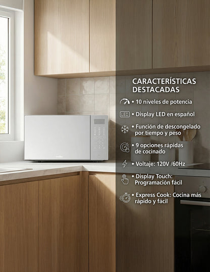 Microondas 20 L Mabe Gris de Mesa con Display LED y 10 Niveles de Potencia