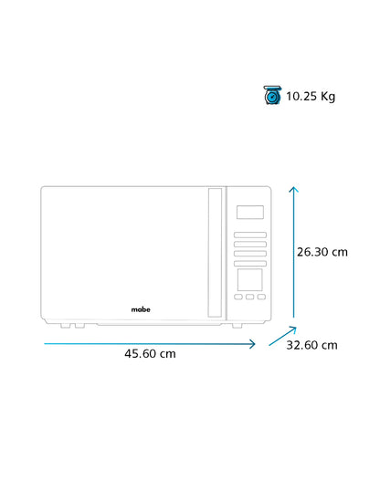 Microondas 20 L Mabe Gris de Mesa con Display Digital y 10 Niveles de Potencia