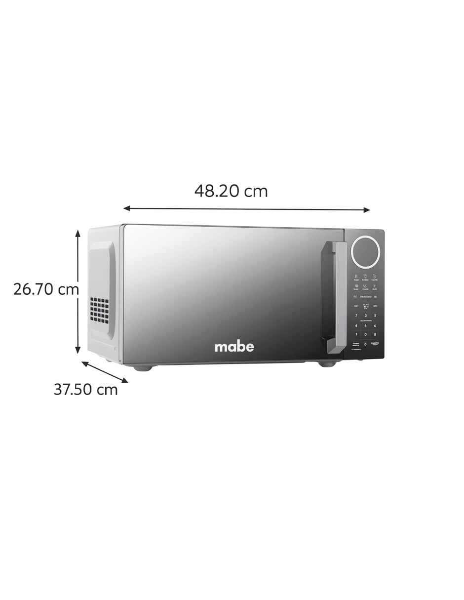 Microondas 25 L Mabe Gris Espejo con Display Digital y 10 Niveles de Potencia