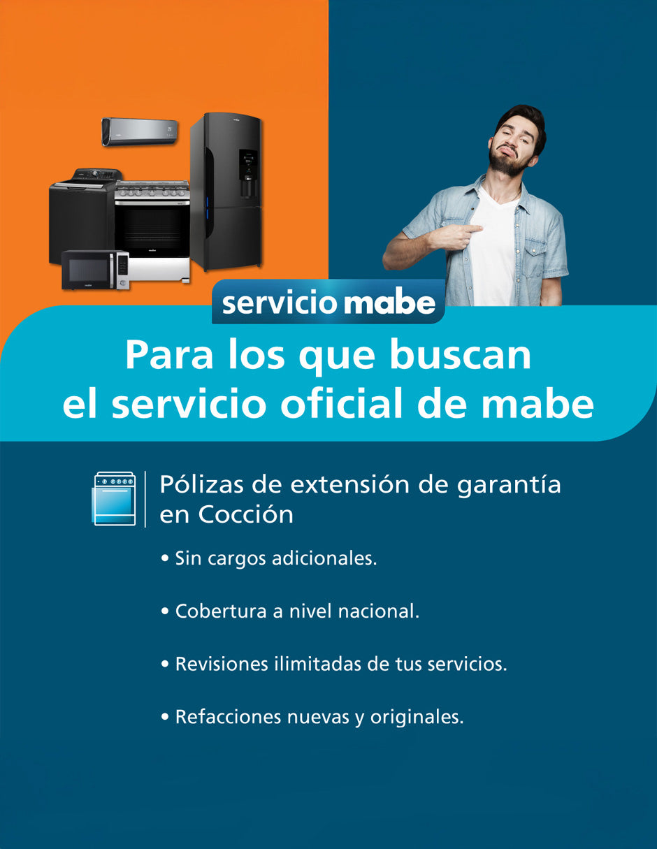 Microondas 30 L Mabe Silver con Acabado Espejo, Display Digital y 10 Niveles de Potencia