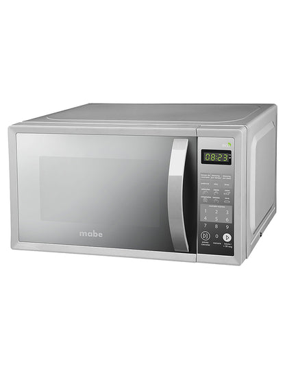 Microondas 20 L Mabe Función ECO Plata de Mesa con Display Digital y 10 Niveles de Potencia