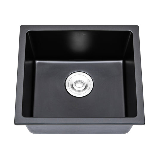 Tarja Fregadero Maxims 46x41 cm de Cuarzo Negro Mate