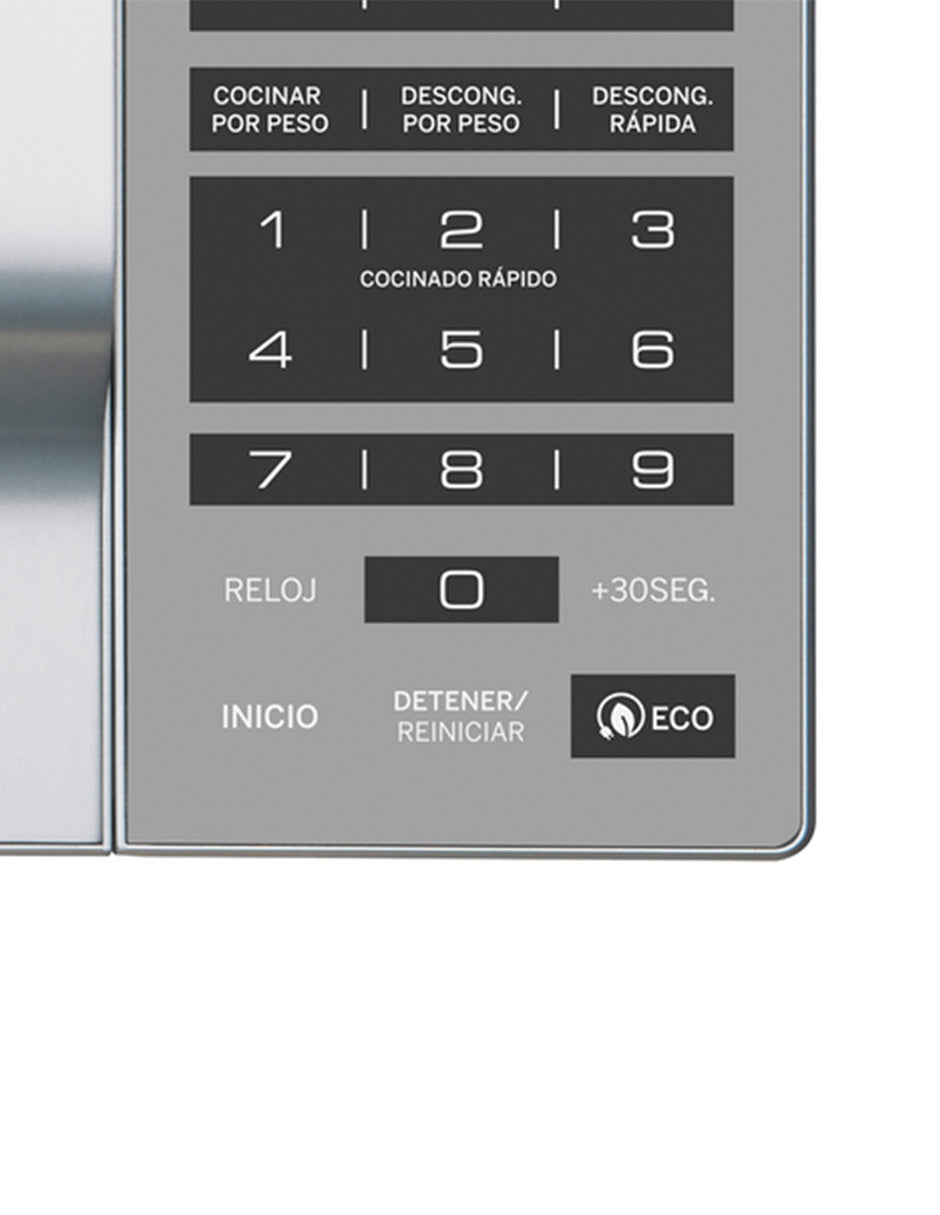 Microondas 20 L GE Appliances Espejo de Mesa con Panel Digital y 10 Niveles de Potencia