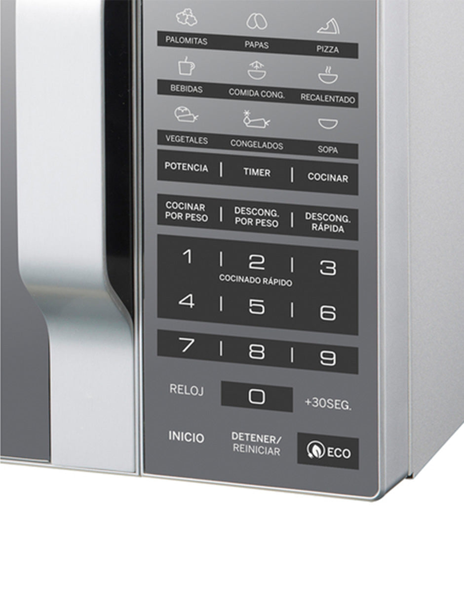 Microondas 20 L GE Appliances Espejo de Mesa con Panel Digital y 10 Niveles de Potencia