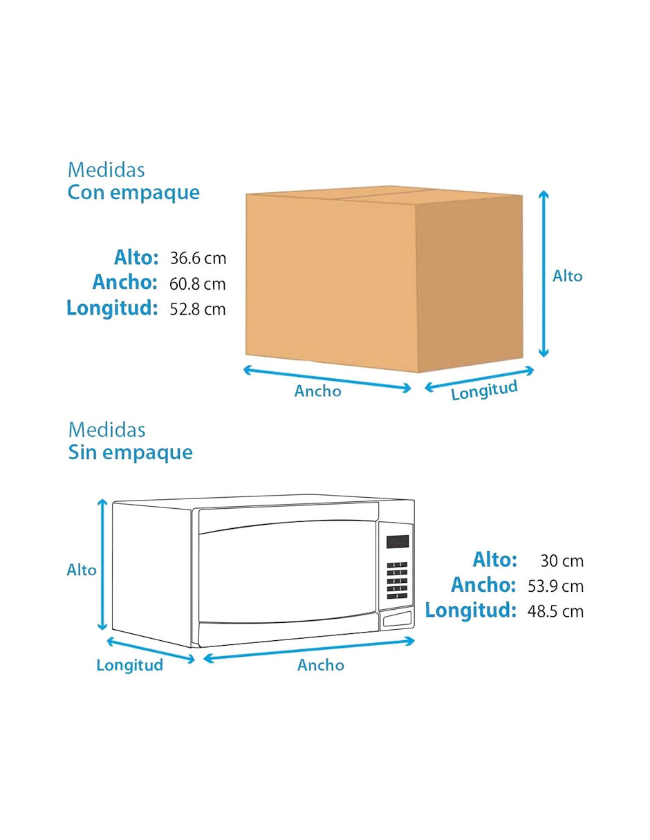 Microondas 40 L GE Appliances Espejo con Grill de Mesa y Panel Digital