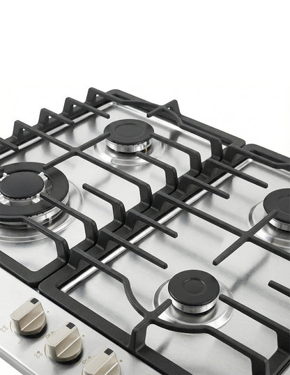 Parrilla a Gas 60 x 51 cm Maxims de Acero Inoxidable 4 Quemadores