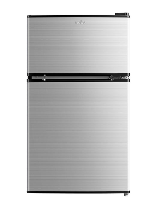 Frigobar 87 L Mabe Acero Inoxidable con Parrillas de Cristal y Control de Temperatura