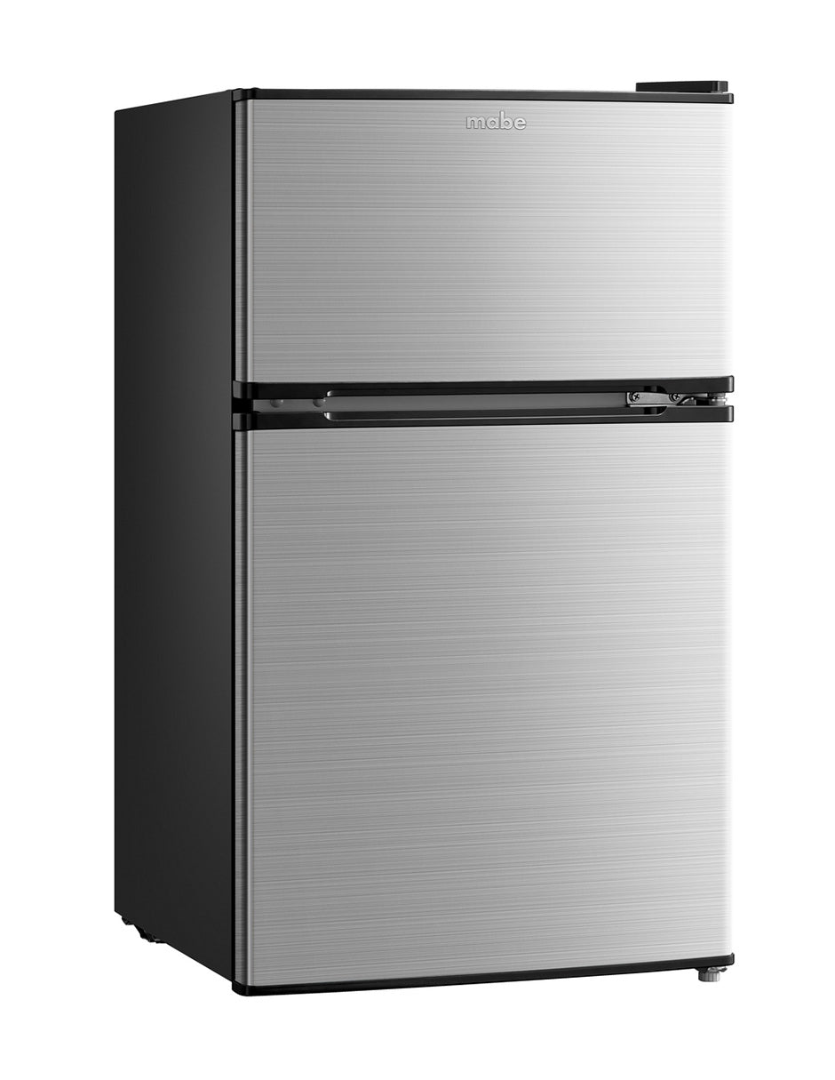 Frigobar 87 L Mabe Acero Inoxidable con Parrillas de Cristal y Control de Temperatura