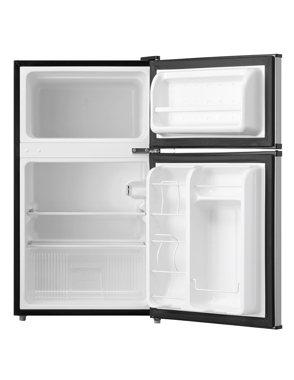 Frigobar 87 L Mabe Acero Inoxidable con Parrillas de Cristal y Control de Temperatura