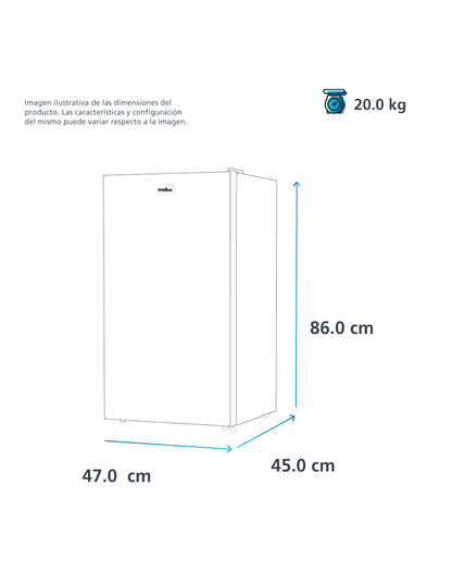 Frigobar 90 L Mabe Inoxidable con Congelador Interior y Puerta Reversible