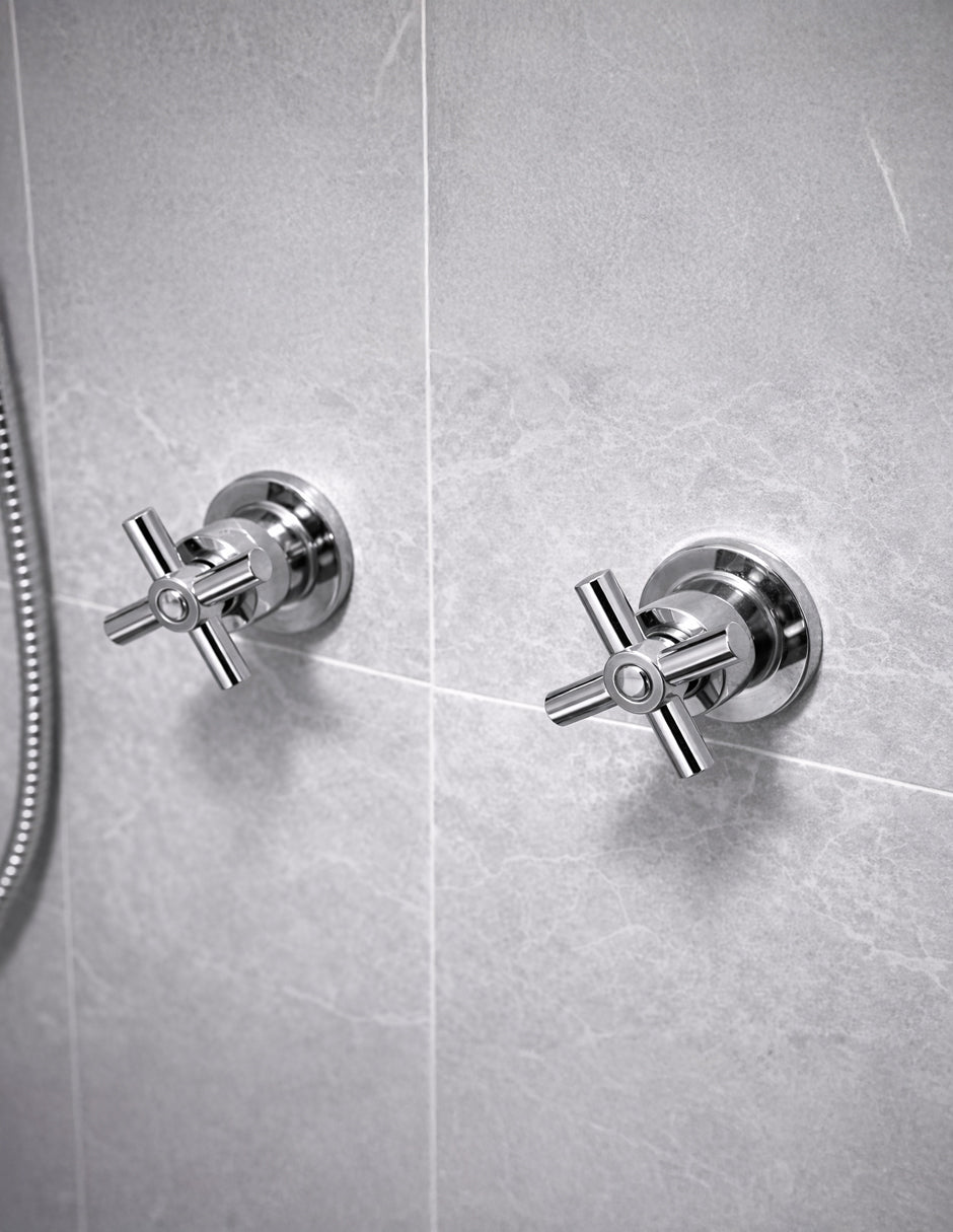 Manerales para Regadera 6 cm Maxims de Metal Cromado Tipo Cruz