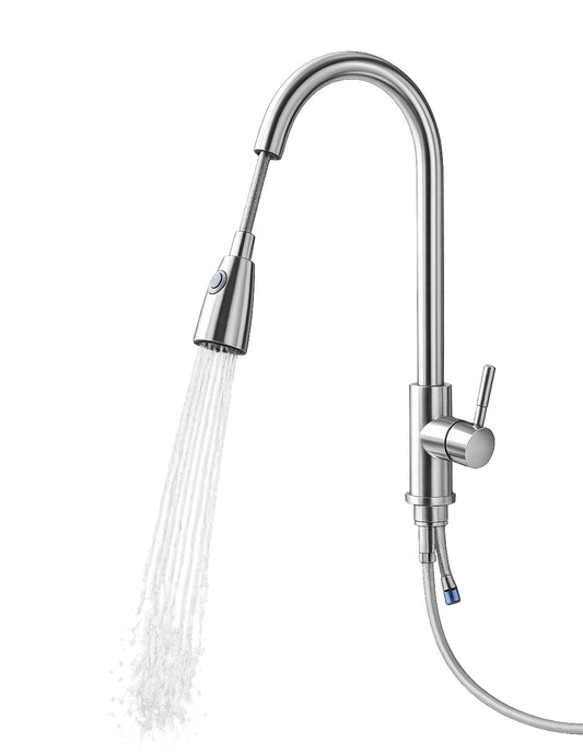 Monomando para Lavabo 43 cm Maxims de Acero Inoxidable Satinado