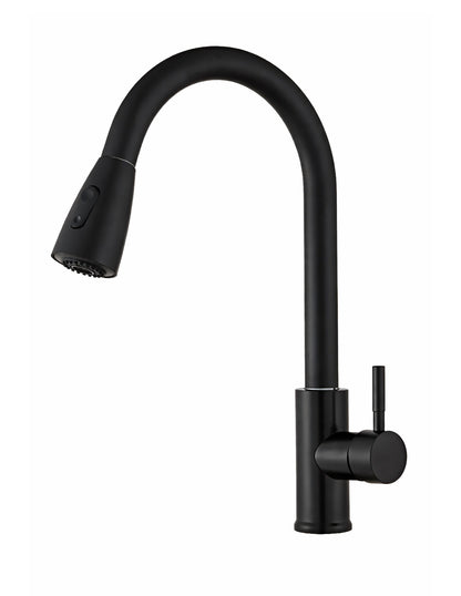 Monomando para Lavabo 43 cm Maxims Negro Mate de Acero Inoxidable