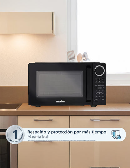 Microondas 25 L Mabe Negro de Mesa con Panel Digital y 10 Niveles de Potencia