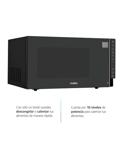Microondas 30 L Mabe Negro Rose Gold de Mesa con Panel Digital y 10 Niveles de Potencia