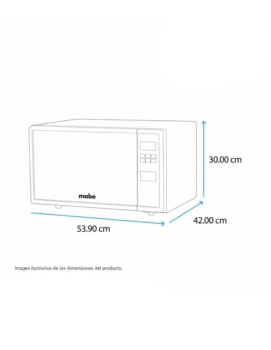 Microondas 30 L Mabe Negro Rose Gold de Mesa con Panel Digital y 10 Niveles de Potencia