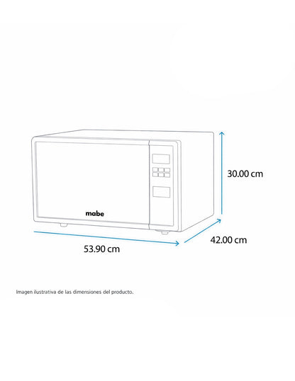 Microondas 30 L Mabe Negro Rose Gold de Mesa con Panel Digital y 10 Niveles de Potencia
