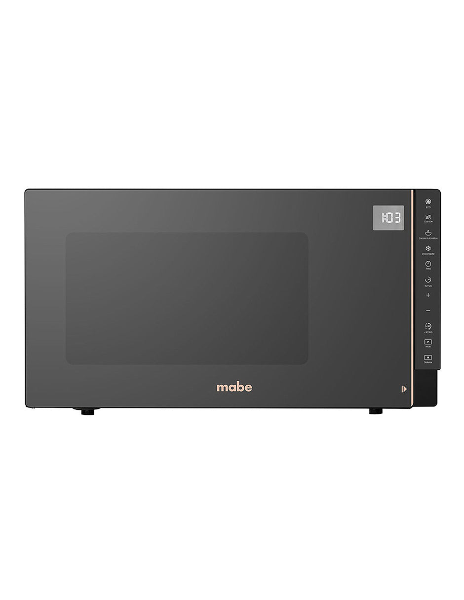 Microondas 30 L Mabe Negro Rose Gold de Mesa con Panel Digital y 10 Niveles de Potencia