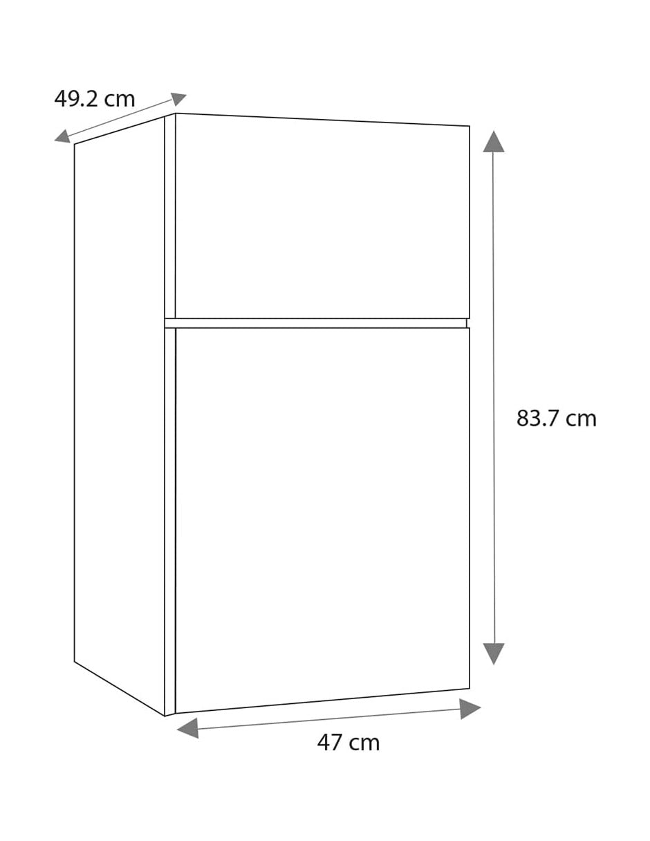 Frigobar 87 L Mabe Acero Inoxidable con Parrillas de Cristal y Control de Temperatura