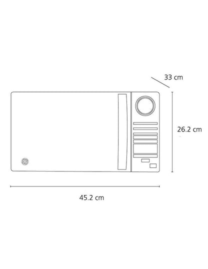 Microondas 20 L GE Appliances Inoxidable de Mesa con Panel Digital y 10 Niveles de Potencia