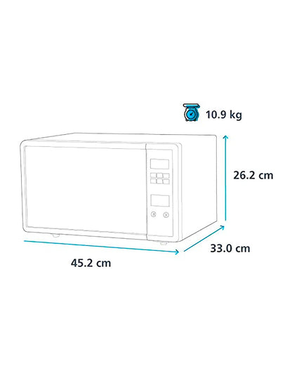 Microondas 20 L GE Appliances Inoxidable de Mesa con Panel Digital y 10 Niveles de Potencia