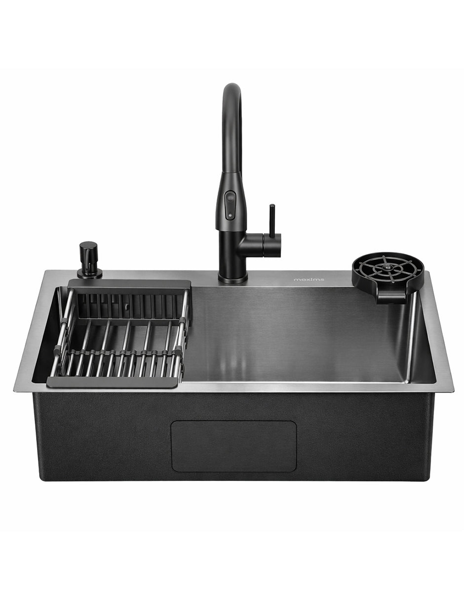 Tarja Kit para Cocina 60 x 46 cm Maxims de Acero Inoxidable Satinado con Accesorios