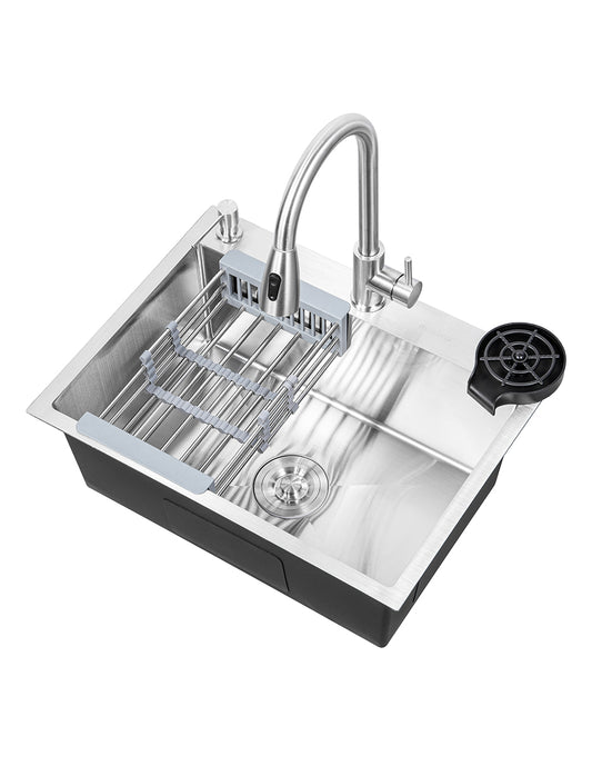 Tarja para Cocina 60 x 46 cm Maxims de Acero Inoxidable Satinado con Accesorios